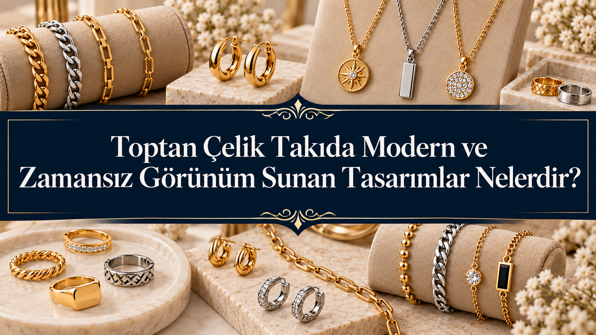 Toptan Çelik Takıda Modern ve Zamansız Görünüm Sunan Tasarımlar Nelerdir?