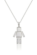 Çelik Robot Kolye SILVER 45cm