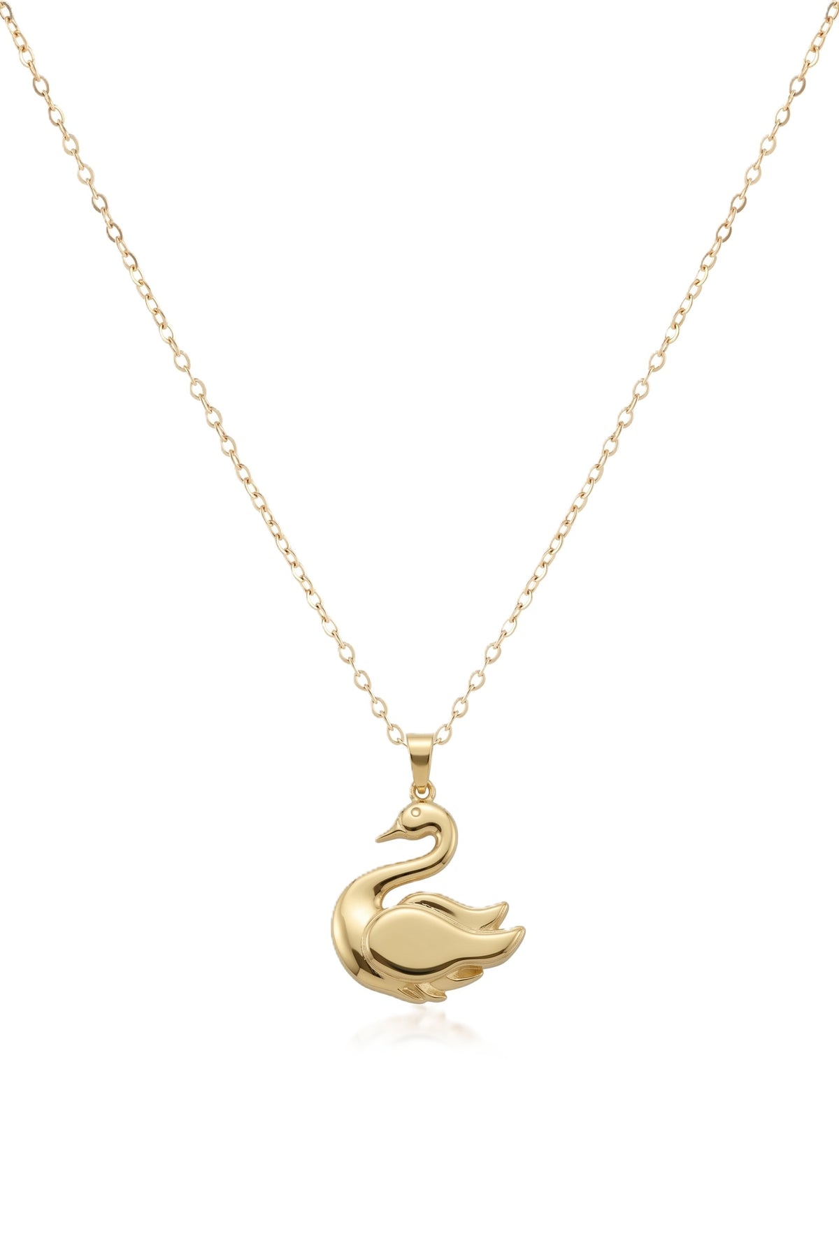 Çelik Kuğu Kolye GOLD 45cm
