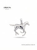 AXXION Koşan At Kolye Ucu SILVER