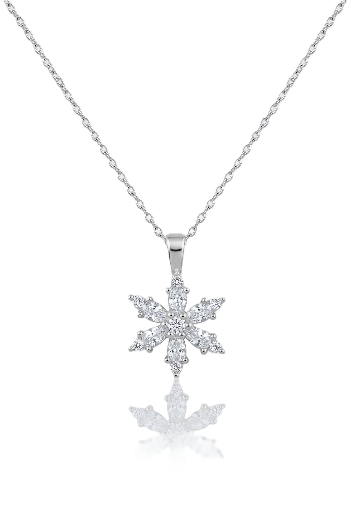 Çelik Lotus Kolye SILVER 45cm