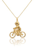 Çelik Bisiklet Kolye GOLD 45cm