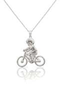 Çelik Bisiklet Kolye SILVER 45cm