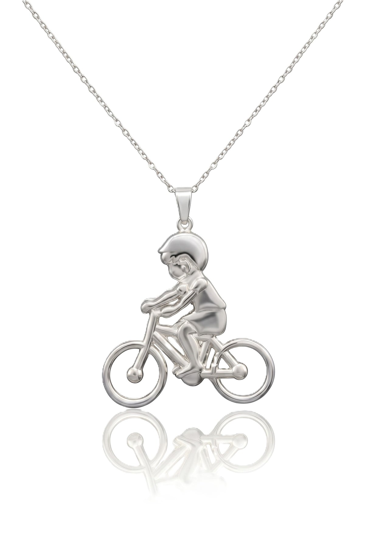 Çelik Bisiklet Kolye SILVER 45cm