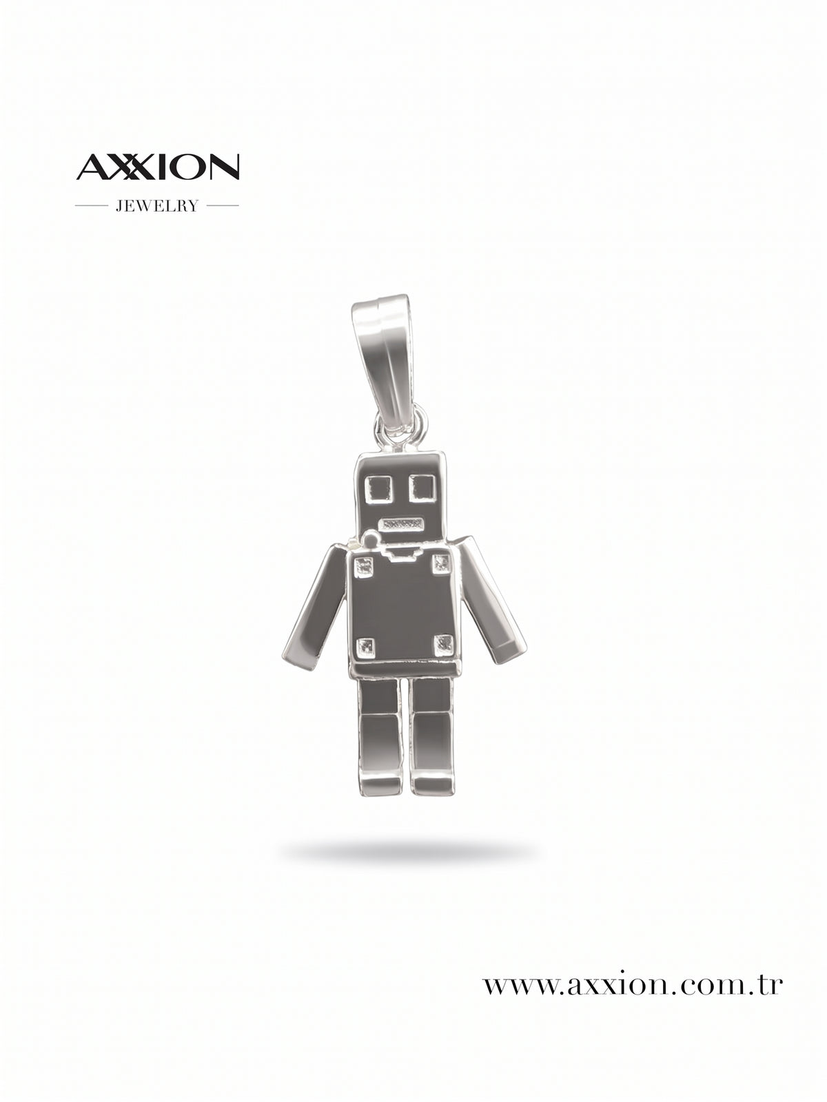 AXXION Robot Kolye Ucu SILVER