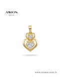 AXXION İkili Kalp Kolye Ucu GOLD