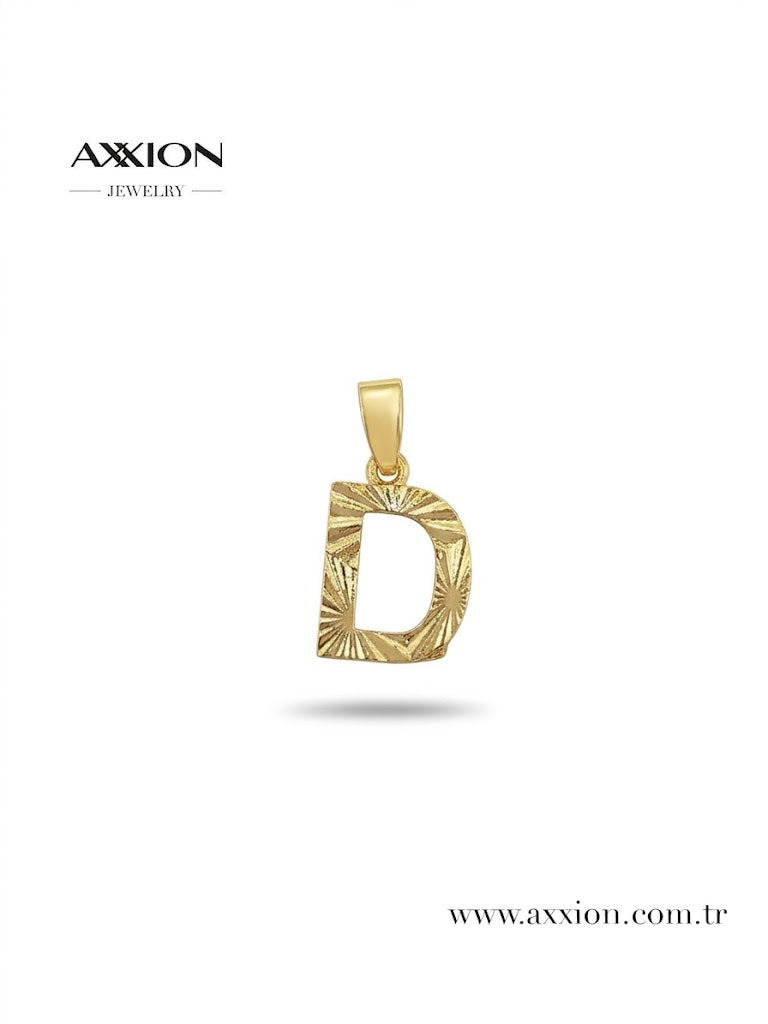 AXXION Harf Kolye Ucu GOLD "D"
