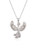 Çelik Anka Kuşu Kolye SILVER 45cm
