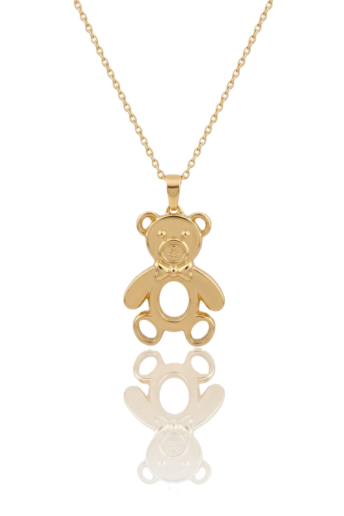 Çelik Panda Kolye GOLD 45cm
