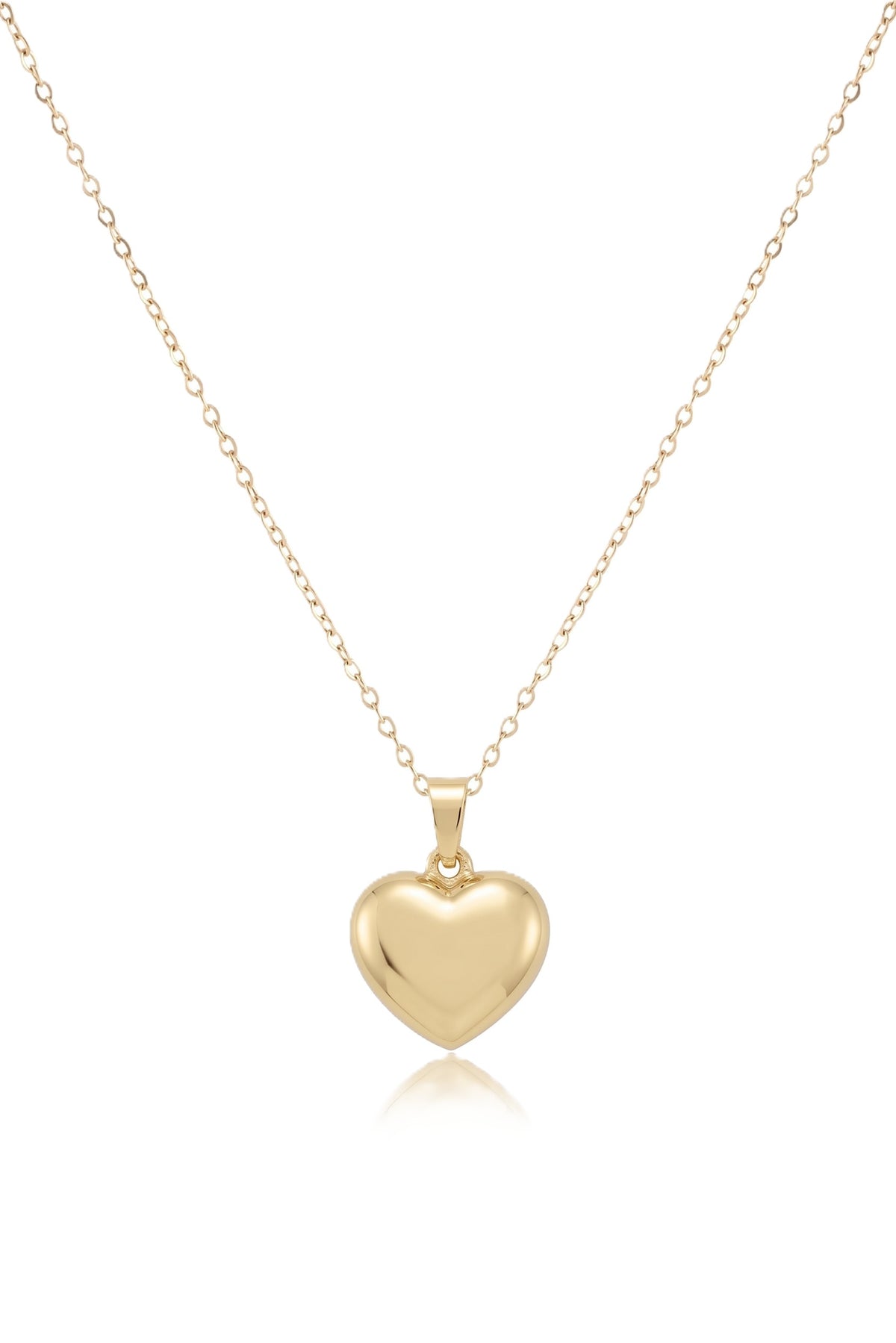 Çelik Kalp Kolye GOLD 45cm