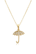 Çelik Şemsiye Kolye GOLD 45cm