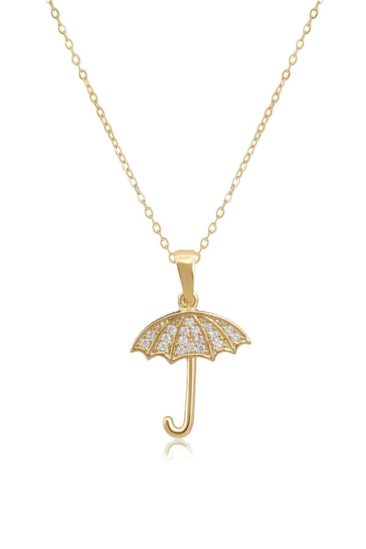 Çelik Şemsiye Kolye GOLD 45cm