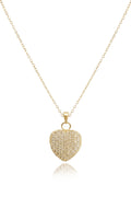 Çelik Kalp Kolye GOLD 45cm