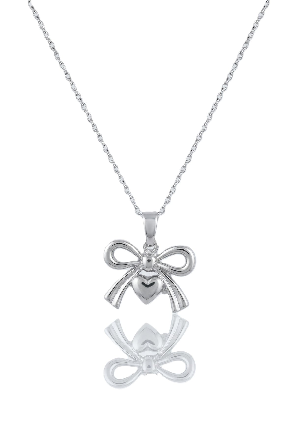 Çelik Fiyonk Kolye SILVER 45cm