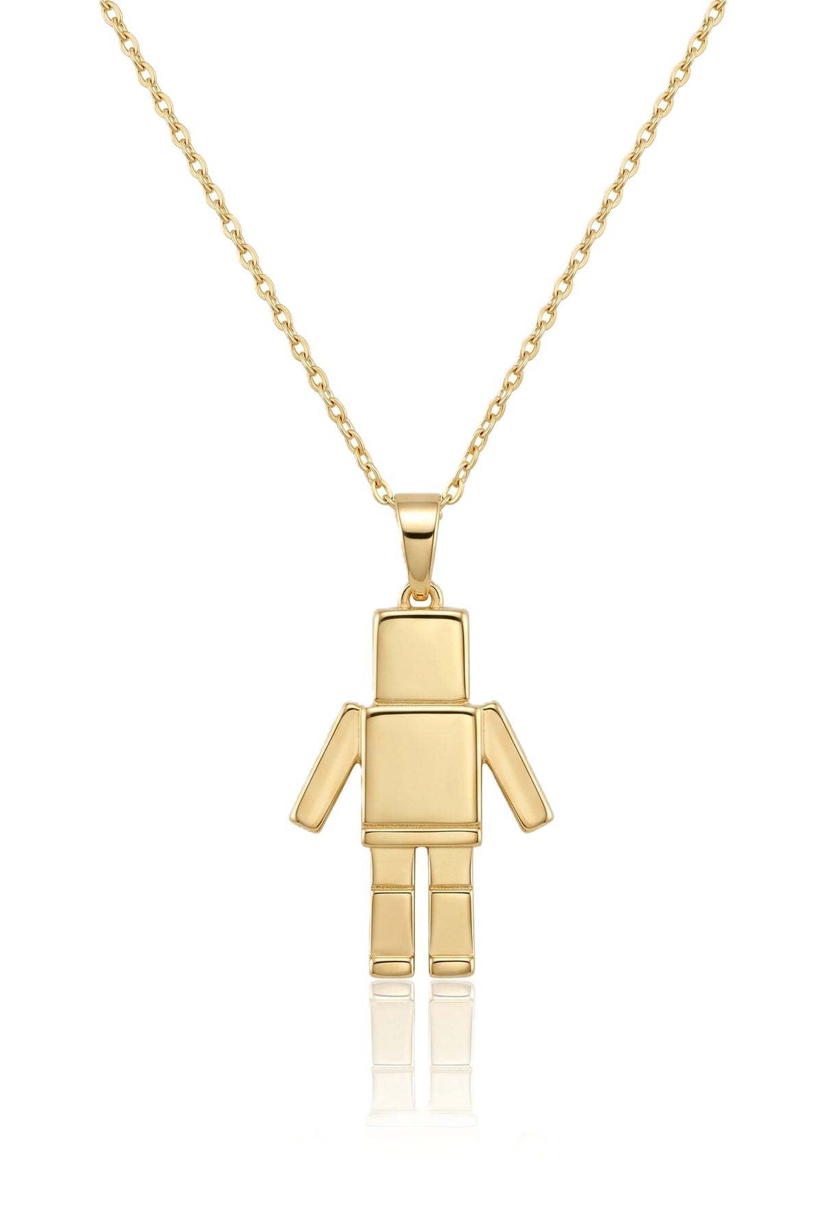 Çelik Robot Kolye GOLD 45cm