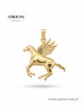 AXXION Pegasus Kanatlı At Kolye Ucu GOLD