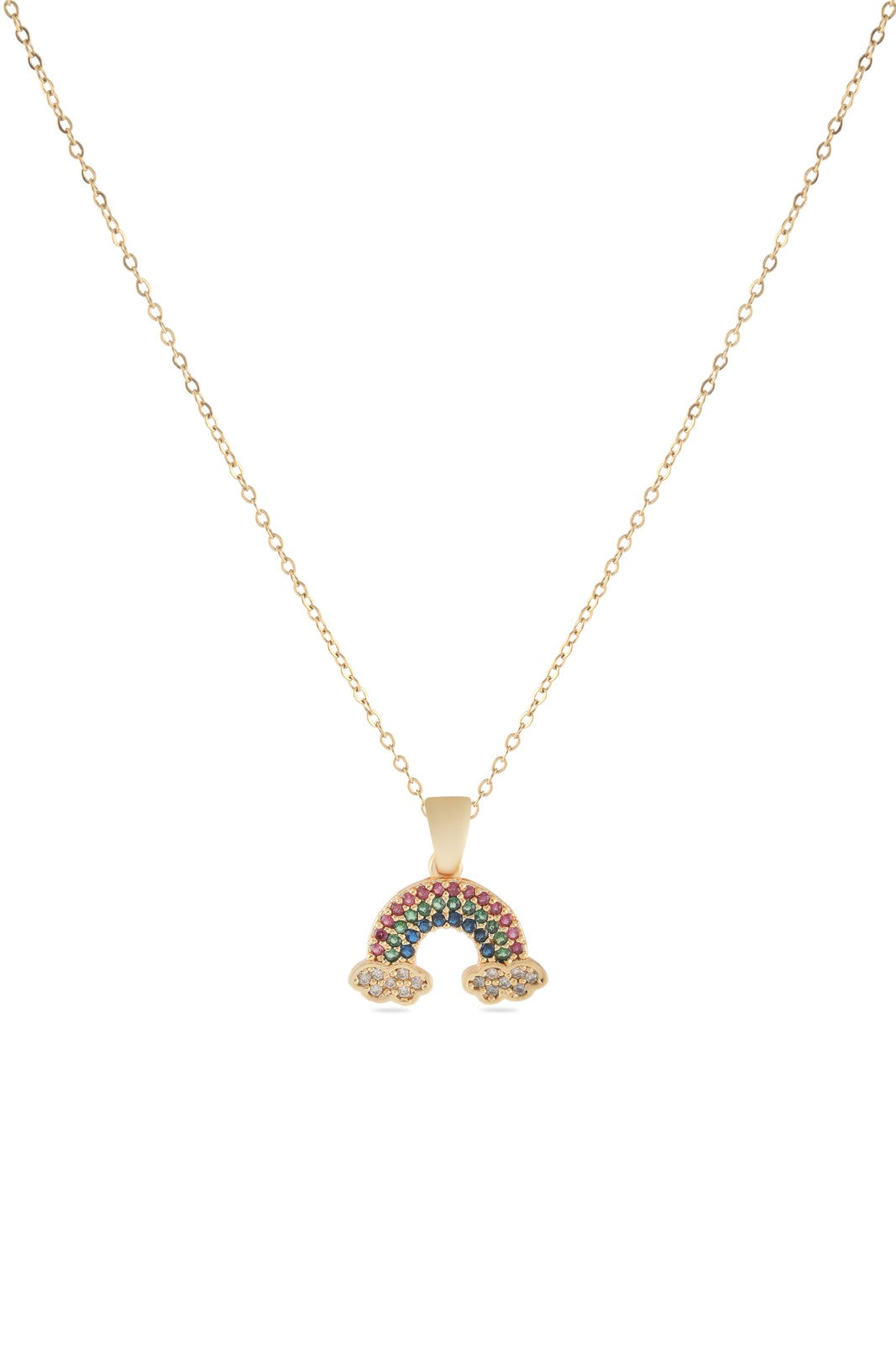 Çelik Gökkuşağı Kolye GOLD 45cm