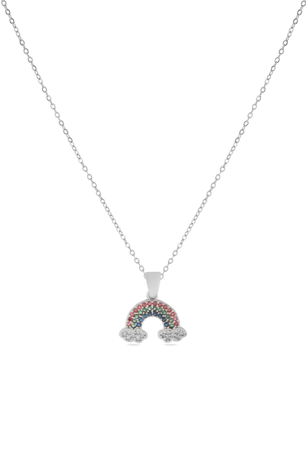 Çelik Gökkuşağı Kolye SILVER 45cm