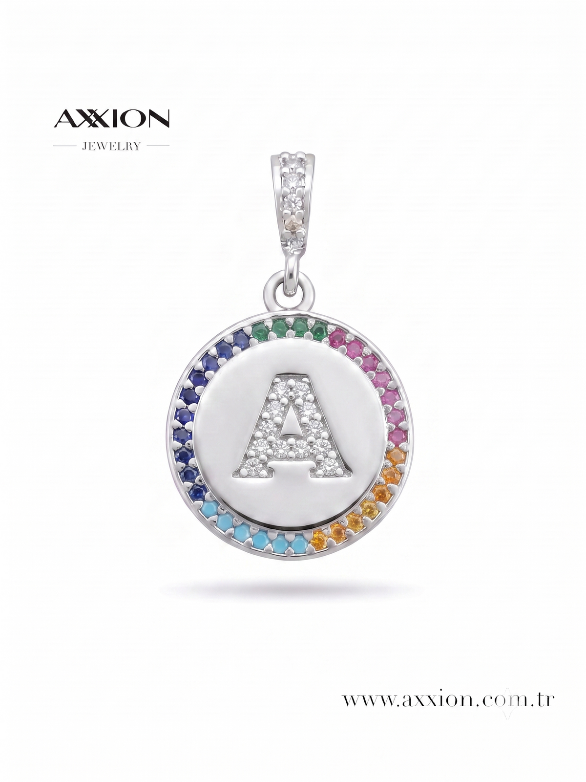AXXION Harf Kolye Ucu SILVER "A"
