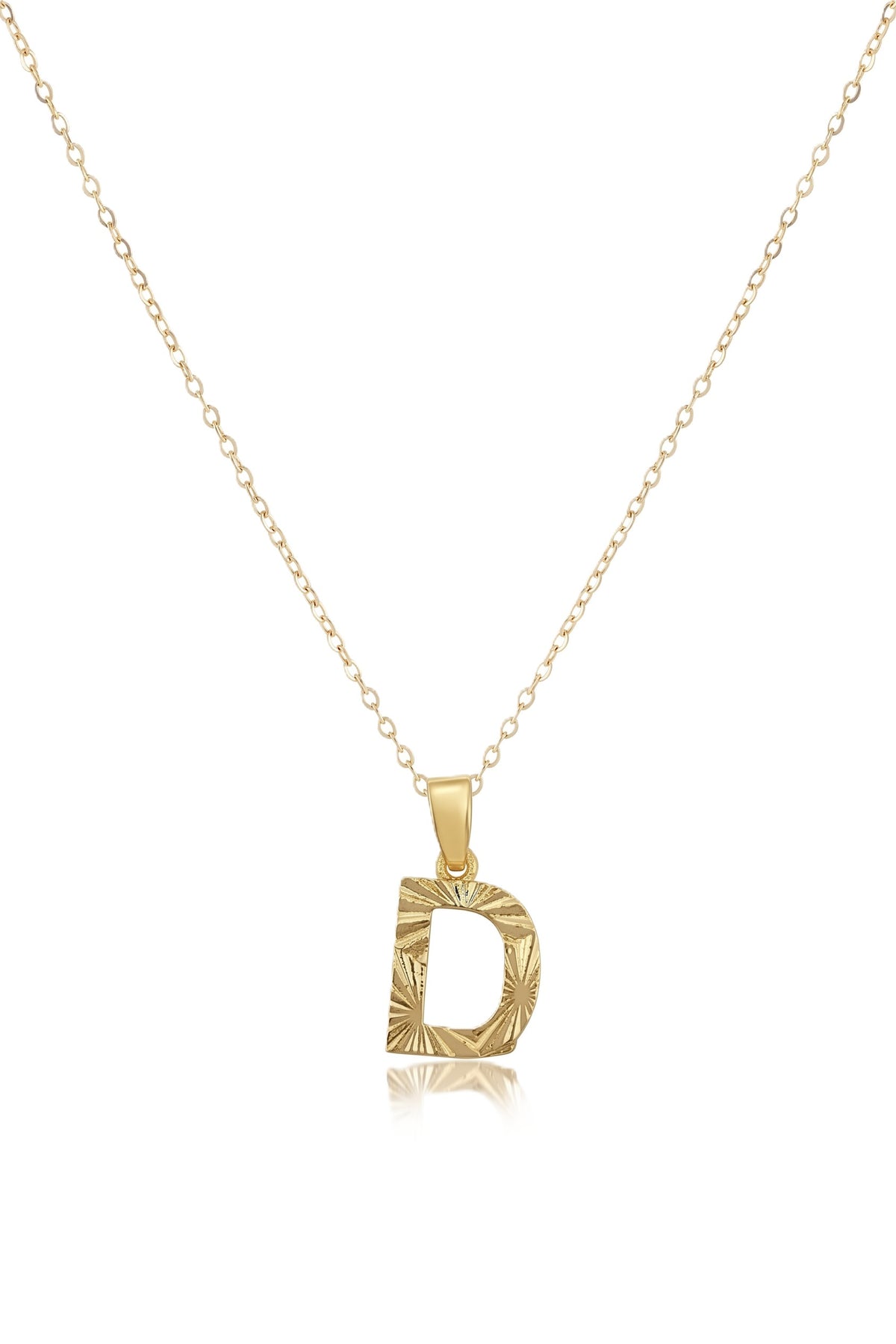 Çelik Harf Kolye GOLD "D" 45cm