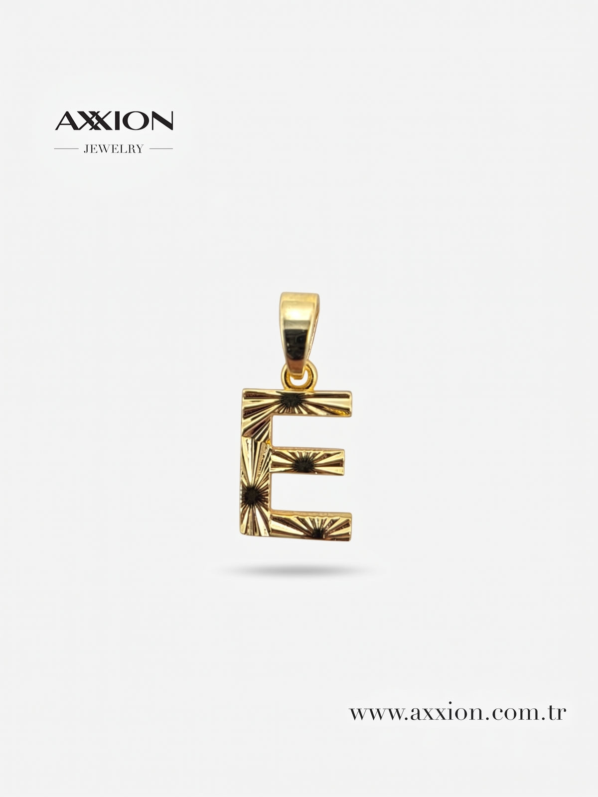 AXXION Harf Kolye Ucu GOLD "E"