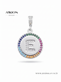 AXXION Harf Kolye Ucu SILVER "E"