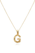 Çelik Harf Kolye GOLD "G" 45cm