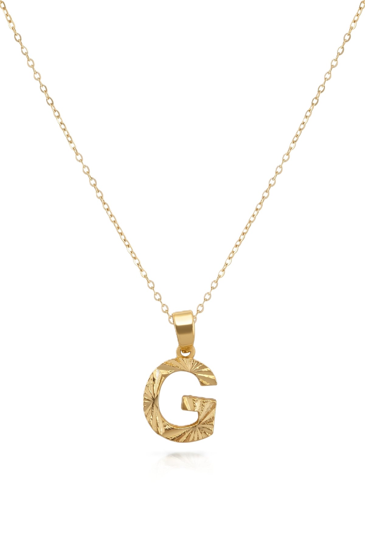 Çelik Harf Kolye GOLD "G" 45cm