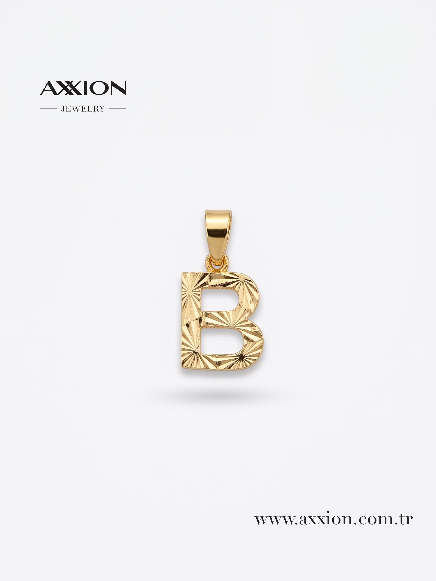 AXXION Harf Kolye Ucu GOLD "B"