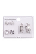 Çelik Set Küpe SILVER