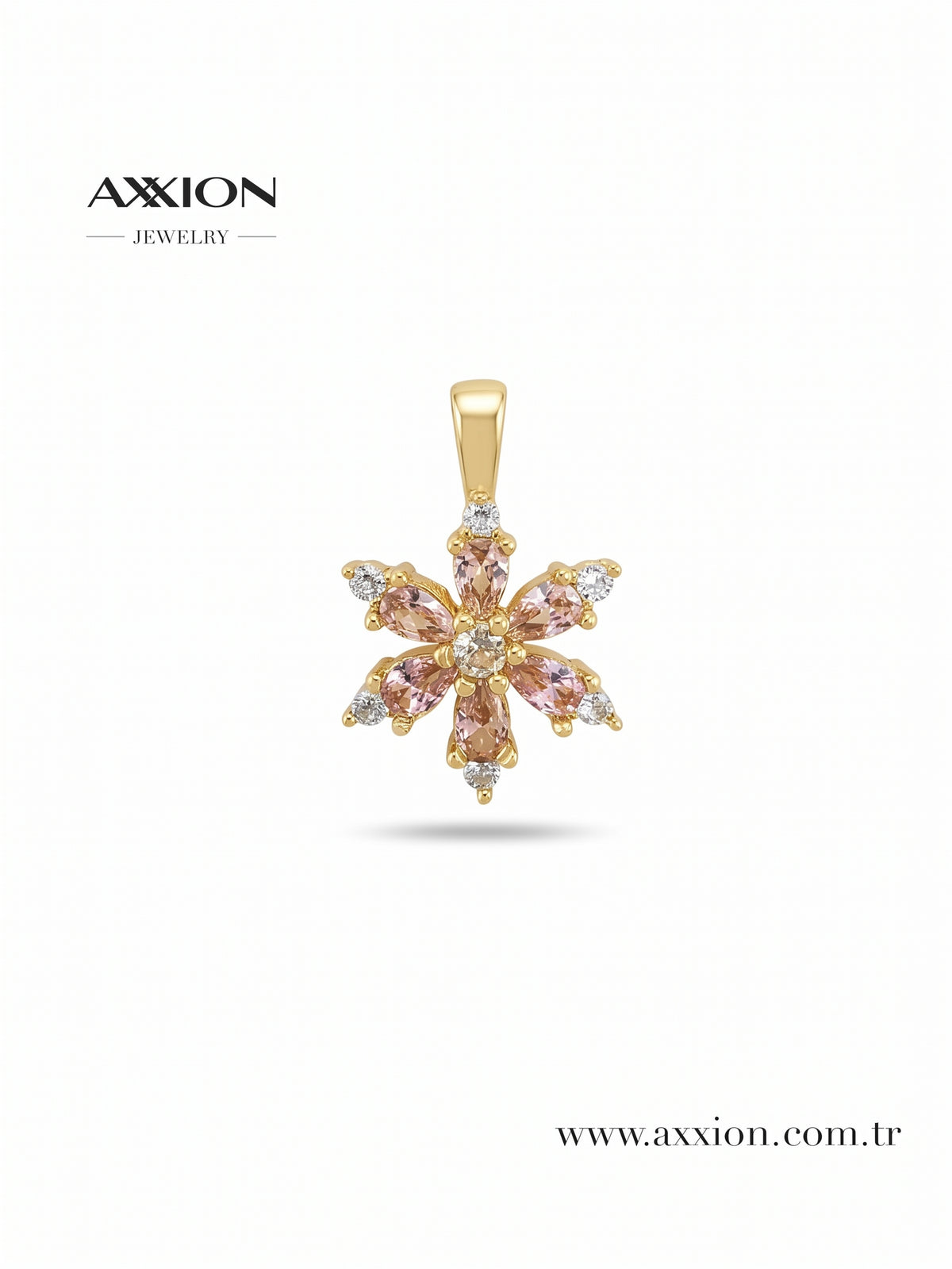 AXXION Lotus Çiçeği Kolye Ucu GOLD