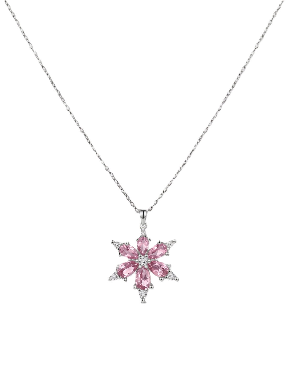 Çelik Lotus Kolye SILVER 45cm