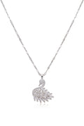Çelik Kuğu  Kolye SILVER 45cm