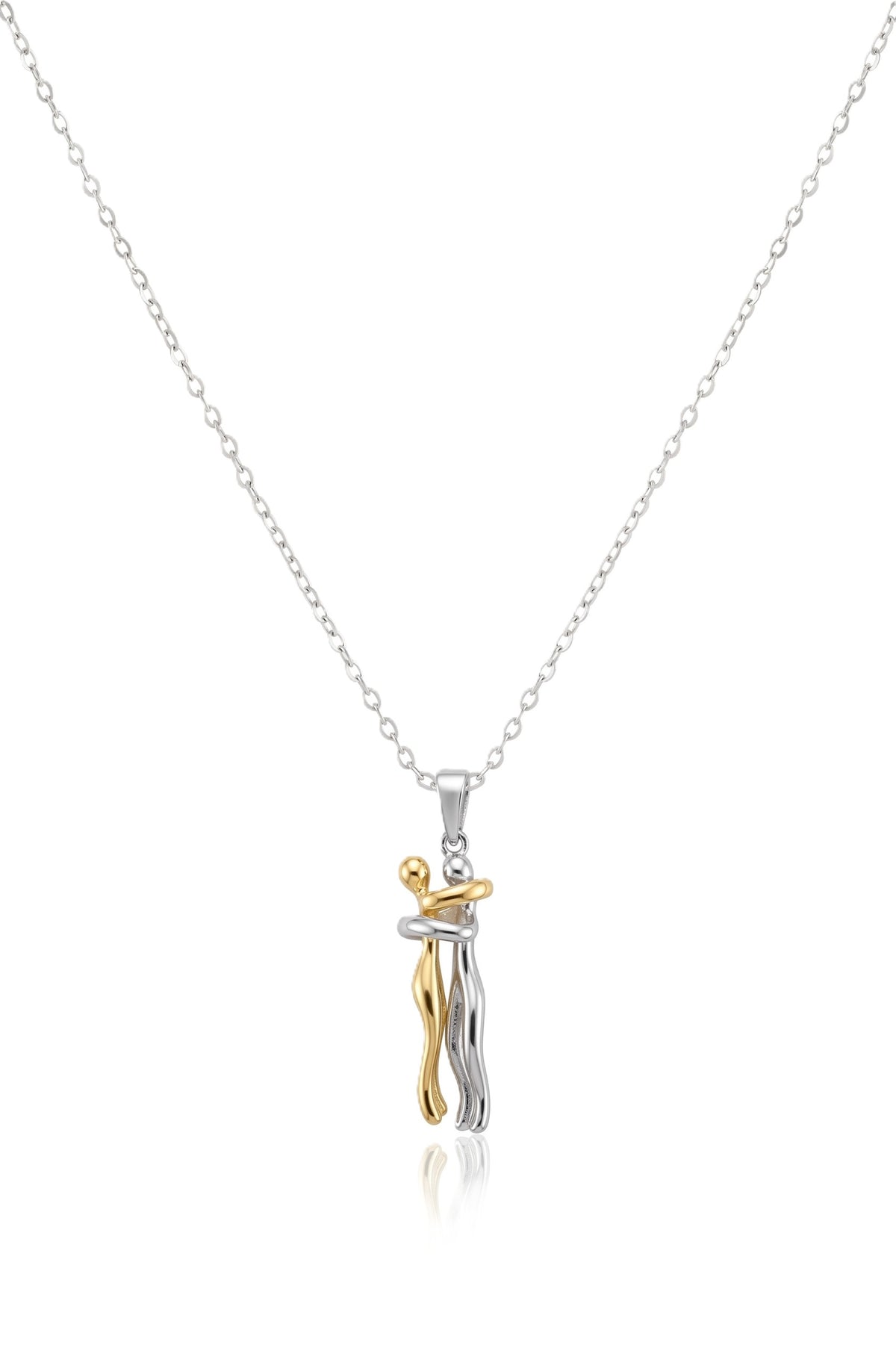 Çelik Sevgili Kolye SILVER 45cm