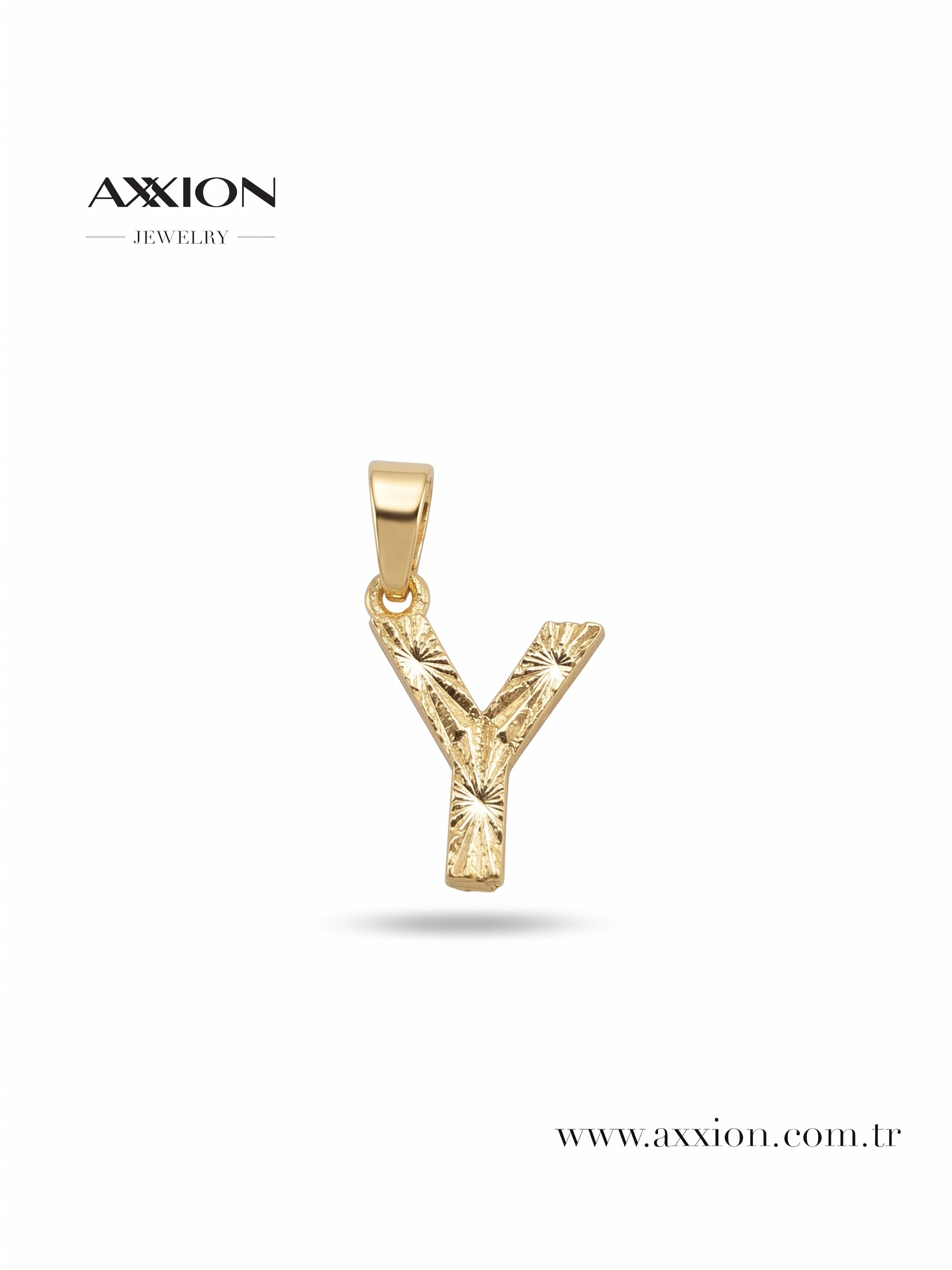 AXXION Harf Kolye Ucu GOLD "Y"