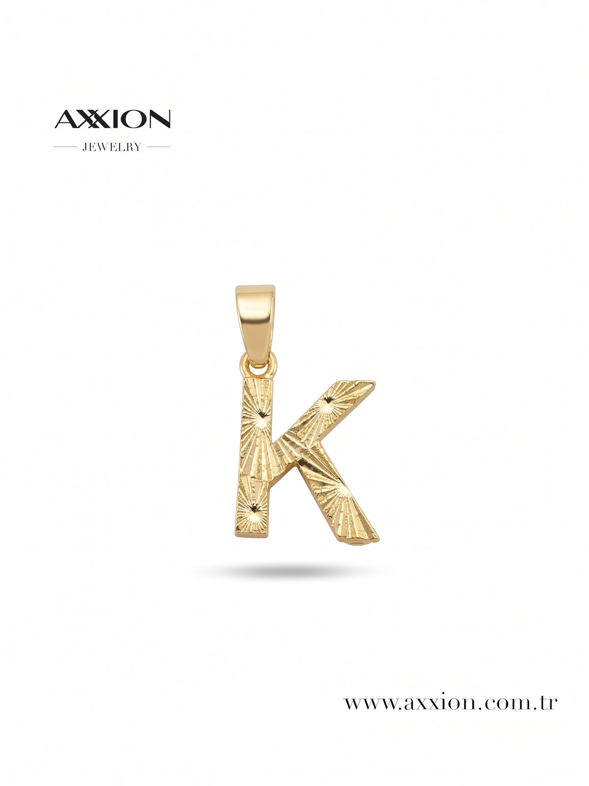 AXXION Harf Kolye Ucu GOLD "K"