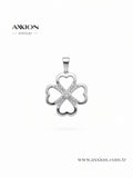 AXXION Taşlı Yonca Kolye Ucu SILVER