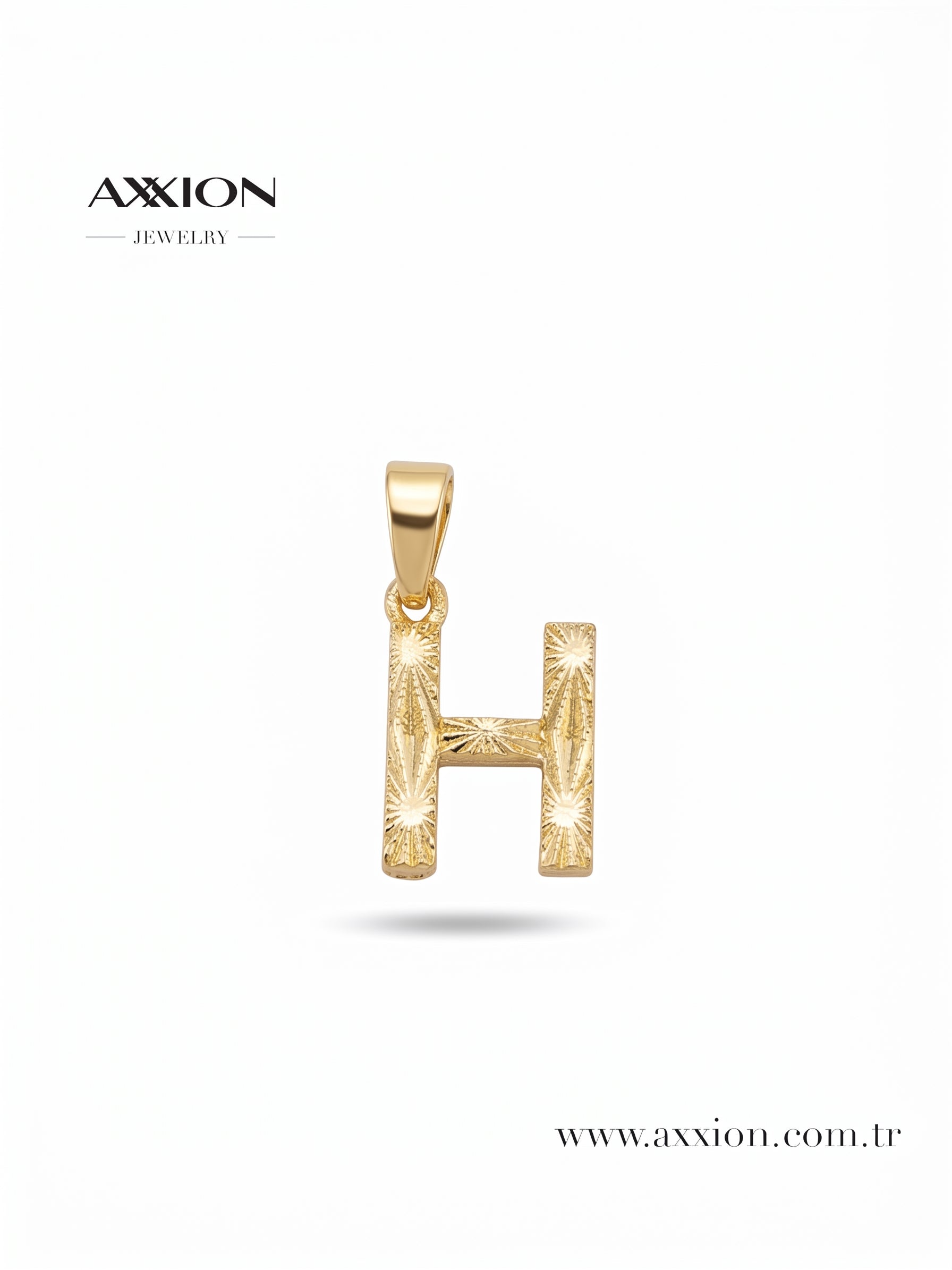 AXXION Harf Kolye Ucu GOLD "H"