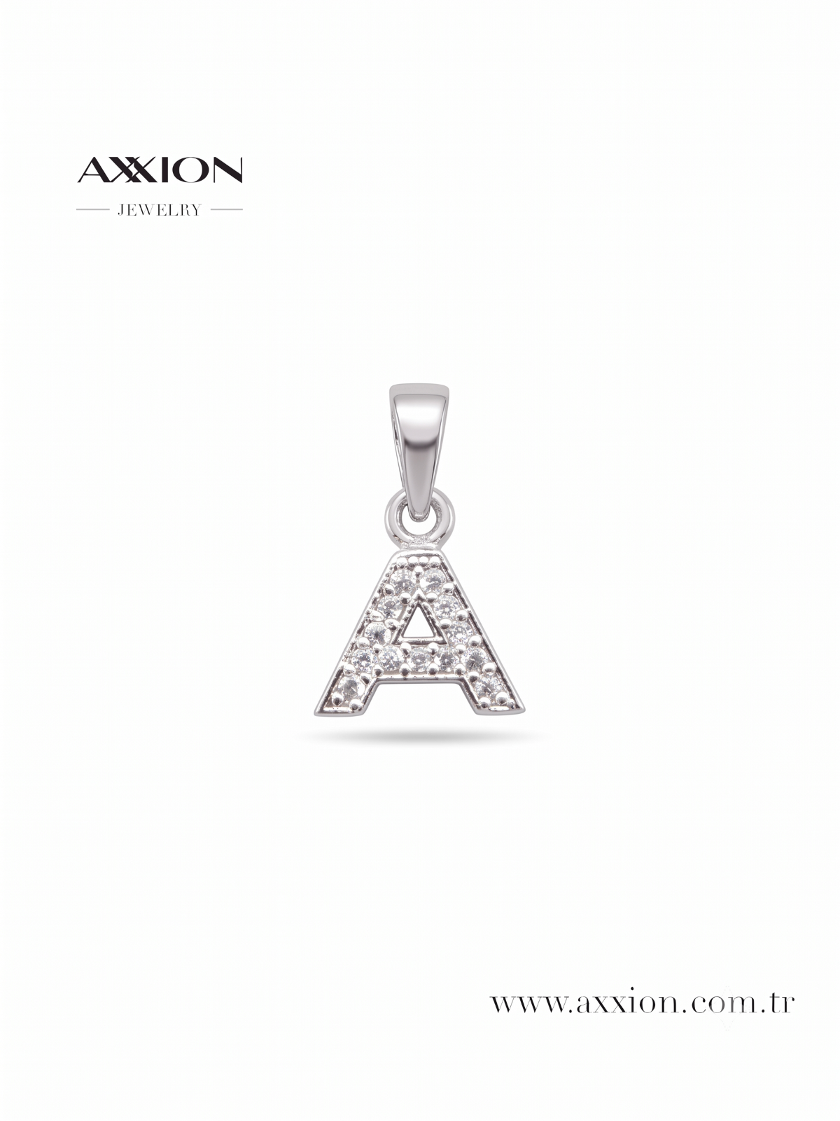 AXXION Harf Kolye Ucu SILVER "A"