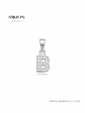 AXXION Harf Kolye Ucu SILVER "B"