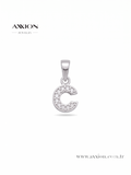 AXXION Harf Kolye Ucu SILVER "C"