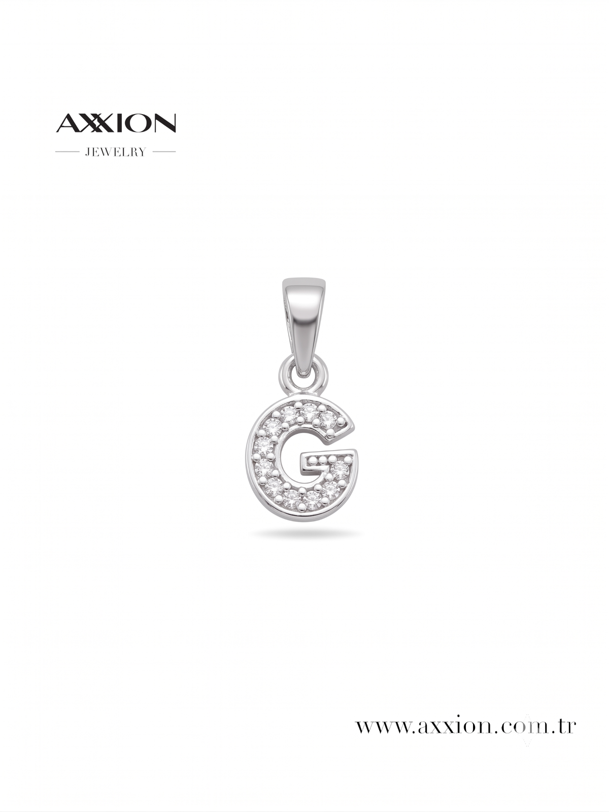 AXXION Harf Kolye Ucu SILVER "G"