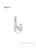AXXION Harf Kolye Ucu SILVER "N"
