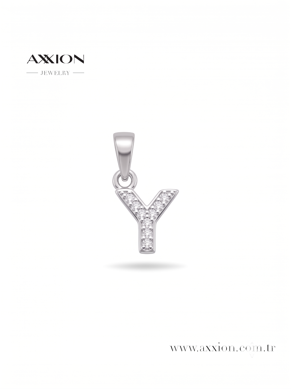 AXXION Harf Kolye Ucu SILVER "Y"