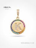 AXXION Harf Kolye Ucu GOLD "K"