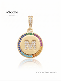 AXXION Harf Kolye Ucu GOLD "M"