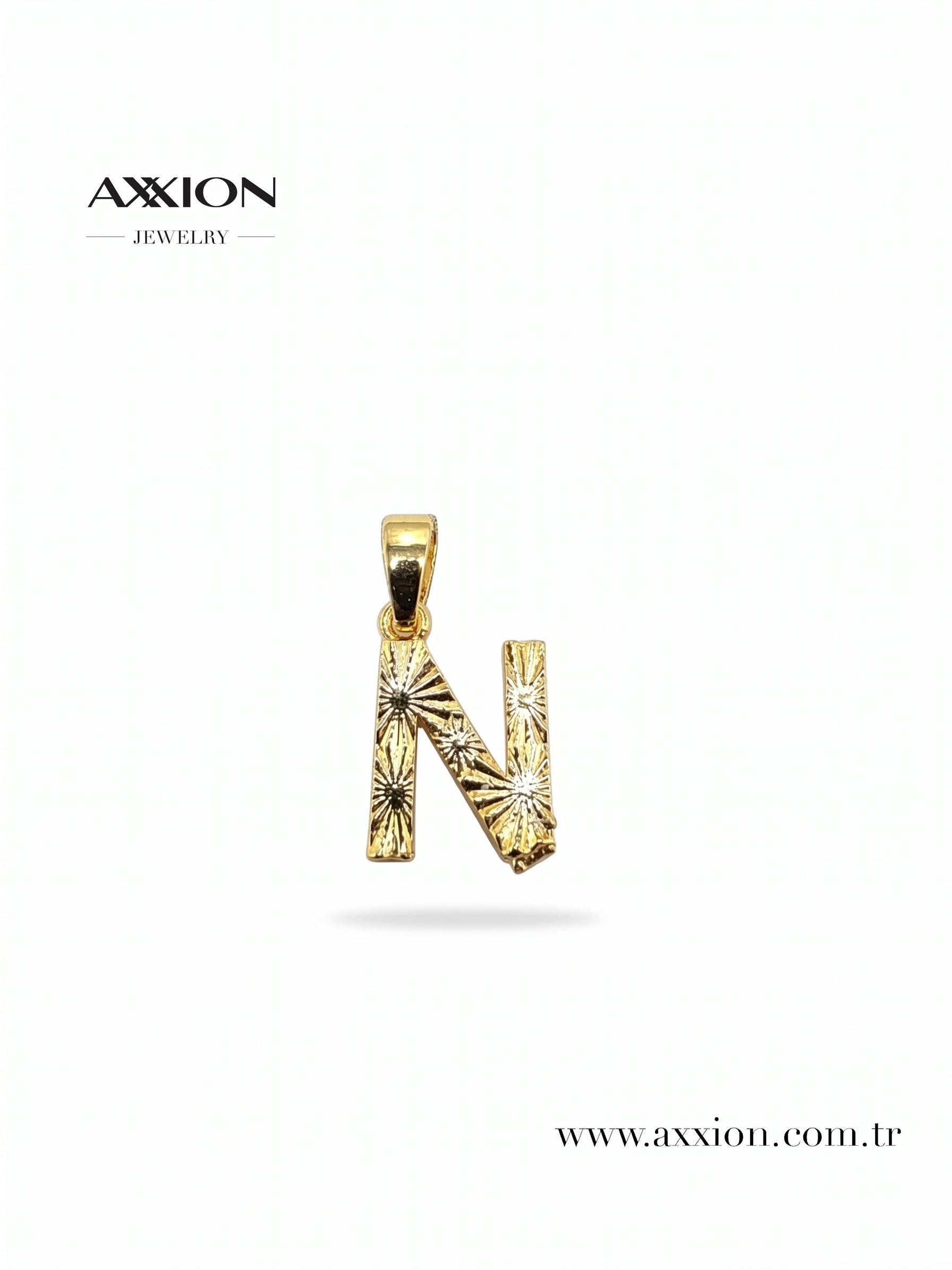 AXXION Harf Kolye Ucu GOLD "N"