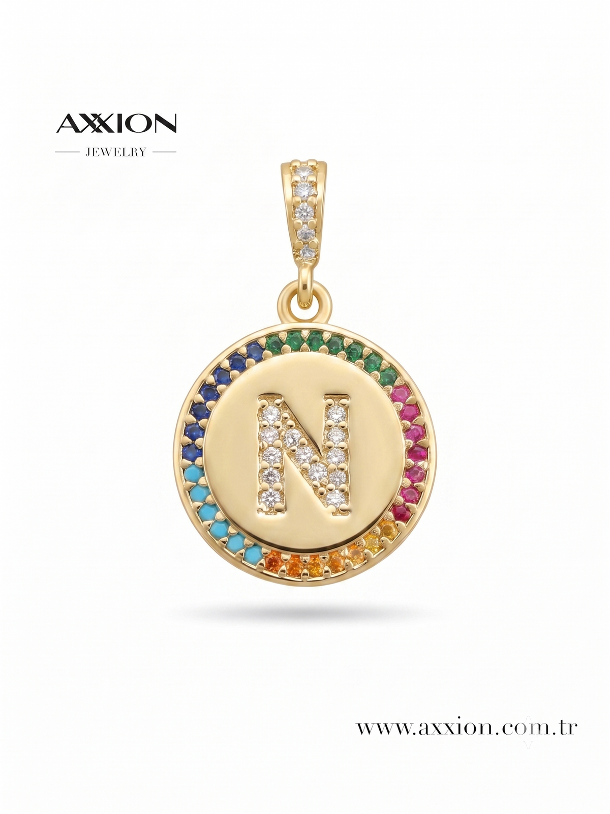 AXXION Harf Kolye Ucu GOLD "N"