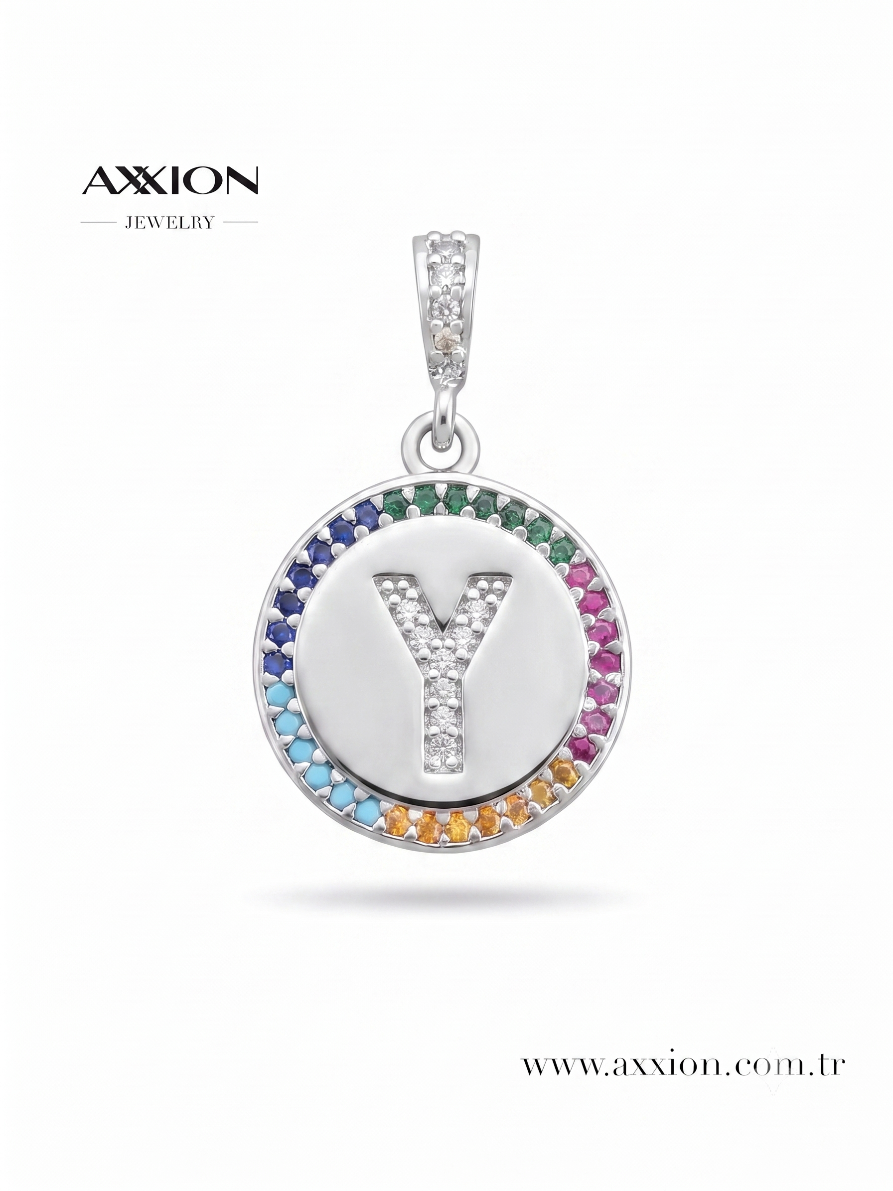 AXXION Harf Kolye Ucu SILVER "Y"