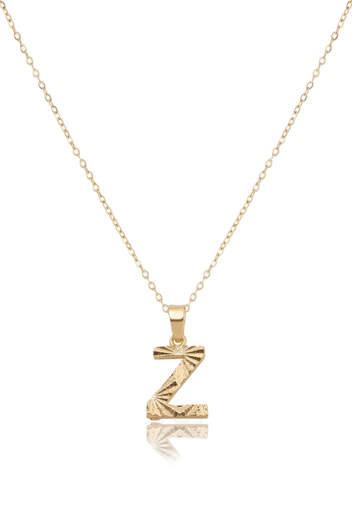 Çelik Harf Kolye GOLD "Z" 45cm